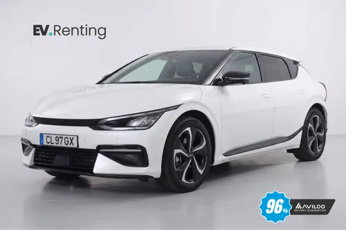 Kia EV6 branco em renting. Crossover elétrico de entrega imediata.